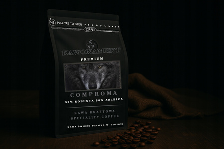 Kawa ziarnista 500g COMPROMA Świeżo Palona Arabica 50% Robusta 50%