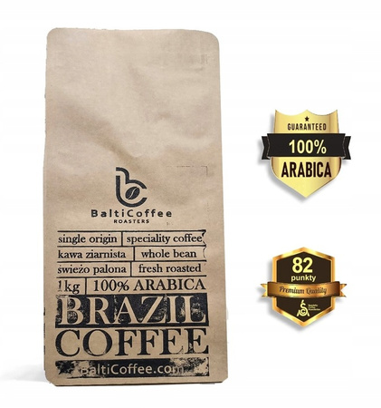 Kawa Brazylia Mogiana świeżo palona ziarnista Brazil 1kg