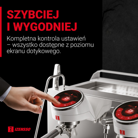 Ekspres do kawy kolbowy z 1 bojlerem Raptor 1GR White Izensso