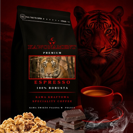 Kawa ziarnista 1kg ESPRESSO Świeżo Palona Robusta 100%