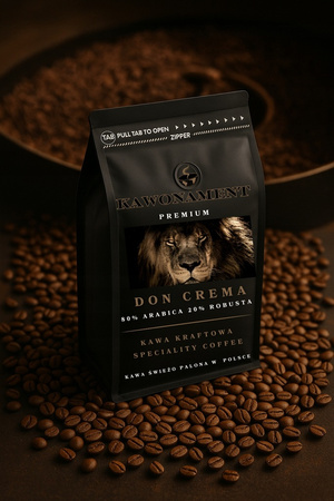 Kawa ziarnista 250g DON CREMA Świeżo Palona 80% Arabica 20% Robusta