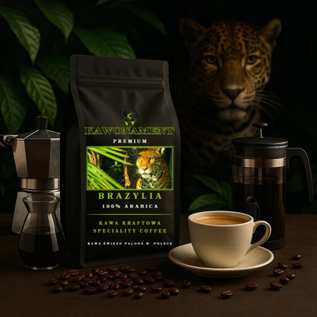 Kawa ziarnista 500g BRAZYLIA CERRADO Świeżo Palona Arabica 100%