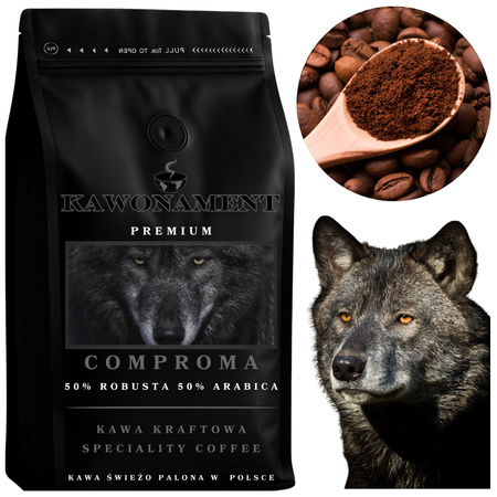 Kawa mielona 1kg COMPROMA Świeżo Palona Arabica 50% Robusta 50%