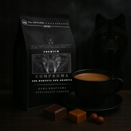 Kawa ziarnista 1kg COMPROMA Świeżo Palona Arabica 50% Robusta 50%