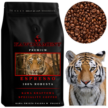 Kawa ziarnista 500g ESPRESSO Świeżo Palona Robusta 100%