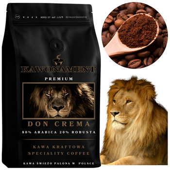 Kawa mielona 250g DON CREMA Świeżo Palona 80% Arabica 20% Robusta