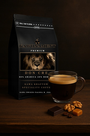 Kawa mielona 250g DON CREMA Świeżo Palona 80% Arabica 20% Robusta