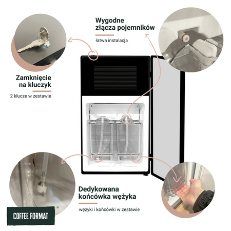 Lodówka na mleko do ekspresu SC12T - dwa rodzaje mleka