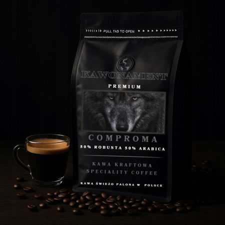 Kawa ziarnista 500g COMPROMA Świeżo Palona Arabica 50% Robusta 50%