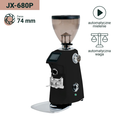 Młynek JX-680P Sandy Matt Black - Automatyczny młynek do kawy z wagą - Coffee Format