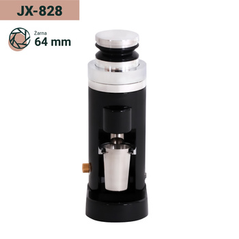 Młynek typu single-dose JX-828 Glossy Black - Profesjonalny młynek do kawy (żarna 64 mm) - Coffee Format