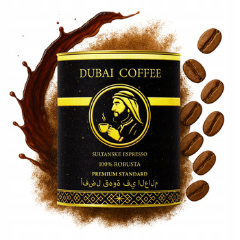 Kawa Dubajska Ziarnista 250g SUŁTAŃSKIE ESPRESSO 100% ROBUSTA
