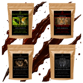 Zestaw Próbek Mielonki Świeżo Palonej Kawy 4x100g Arabica Robusta Speciality