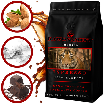 Kawa mielona 500g ESPRESSO Świeżo Palona Robusta 100%